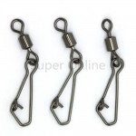 200pcs/lot MS+QL Fishing Swivels 1/0# - 8# Rolling Swivel With Hooked Snap Fishhooks Tackle