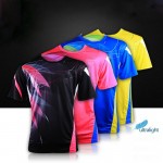 2015 New Men's Badminton Game Shirt Young Men Quick Dry Sportswear Table Tennis tshirt  CS1127