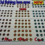 2015NEW fishing 3d lure eyes  A 200pcs +B 200pcs +C 200pcs 3MM--6MM total :600pcs/lot fly eyes