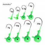 2016 New Anmuka Jig Hooks 1g 2g 3.5g 5g 7g 10g 14g 20g Lead Head Jigs With Single Hook Pesca Accessories Sea Fishing Enquipment