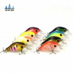 2016 New Artificial 3D Eyes Fishing Lure Hard Clubby Fatty Crank Bait Lures Bright Color Pesca Fishing Tackle 8PCS/lot