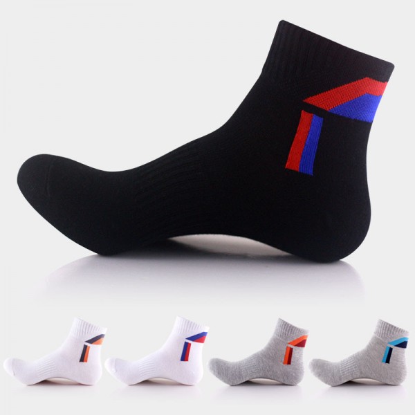 2016 New Brand Cotton Printing Men Male Outdoor Athletic Sport Socks Running Badminton Tennis Short Socks