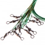 2016 New Hot Sale High Quality Practical 10pcs 28cm Copper Fishing Leader Wire Fish Tackle Rig Dark Green