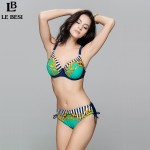 2016 New Sexy Bikinis Set Print Push Up Bikini Russian Plus Size Women's Swimwear Large Size Biquini 48-56 Swimsuit CDEFG Cup