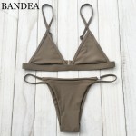 2016 New Sexy Women Swimsuit Micro Bikini Set Bathing Suits With Halter Strap Swimwear Brazilian bikinis