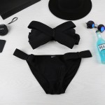 2016 New Style Push Up Bikini Sexy Bowknot Swimwear Women Bikini Bathing Suit Swimsuit Biquini Swim Suit Cute Biquines S-XL