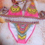 2016 Women Bikini swimwear many color design print flower Sexy Swimsuit women's Swimwear summer bikinis set beachwear