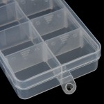 2016 white high strength 12X6X2cm plastic track box 10 box bait fishing tackle box YE-71