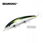 2017 Bearking professional excellent action fishing lures,130mm/14.8g depth 2m,each lot 5pcs different colors free shipping