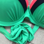 2017 Green Black Grey Girls Bikini Low Waisted Best Quality Women Summer Durable and Elastic Swimsuit Swimwear Size 4 6 8 S M L