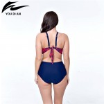 2017 New Arrival Plus Size Swimsuit Push Up Swimwear Beach Wear Set Women Swimsuit Halter Women Swimsuit  Plus Size Swimwear