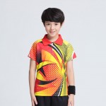 2017 New Quick Dry Children Table Tennis Polo Shirts , Breathable Boys/Girls Badminton Tennis Sports shirt B6012