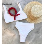 2017 New Swimwear Women Sexy Handmade Crochet Bikinis Swimsuit Brazilian Bikini Set Bandage Beach Wear Bathing suit Bekoshine