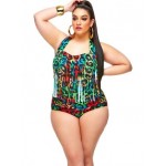 2017 Plus Size Bikini Set Women Ladies Sexy Retro Padded Push Up Tassel High Waist Floral Swimwear Swimsuit Bathing XXXL 1502