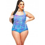 2017 Plus Size Bikini Set Women Ladies Sexy Retro Padded Push Up Tassel High Waist Floral Swimwear Swimsuit Bathing XXXL 1502