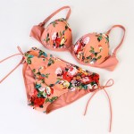 2017 Plus Size Women Swimwear Sexy Push Up Bikini Set Brazilian Flower Print Swimsuit Female Bathing Suit Big Beachwear