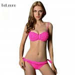 2017 Push Up Bikini Solid Sexy Bathing Suit Women Beachwear Girls Swimsuit Brazilian Bikini Set Bodysuit Biquini maillot de bain