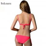 2017 Push Up Bikini Solid Sexy Bathing Suit Women Beachwear Girls Swimsuit Brazilian Bikini Set Bodysuit Biquini maillot de bain