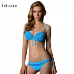 2017 Push Up Bikini Solid Sexy Bathing Suit Women Beachwear Girls Swimsuit Brazilian Bikini Set Bodysuit Biquini maillot de bain