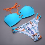 2017 Sexy Bikini Set Women Halter Bikinis Bathing Suit Triangle Swimming Suit Swimwear Bandage Tankini Monokini Biquini Swimsuit