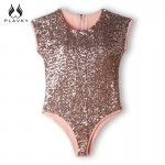 2017 Sexy Halter Swimsuit High Neck Bandage Biquini Thong Swim Bathing Suit Bling Sequin Swimwear Women Brazilian Push Up Bikini