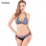 2017 Striped Bikini set Women Patchwork Biquini Female Bandage Swimsuit Bandeau Swimwear Plus size Bathing suit Sexy Monokini