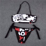 2017 Summer bikinis English Alphabet Mickey Mouse Sexy Bikini For Women Swimsuit Split Swimsuit Swimwear bathing suit women