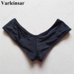 2017 V shape sexy female swimwear women swim brief brazilian bikini bottom scrunch butt thong tanga panties underwear beach V130