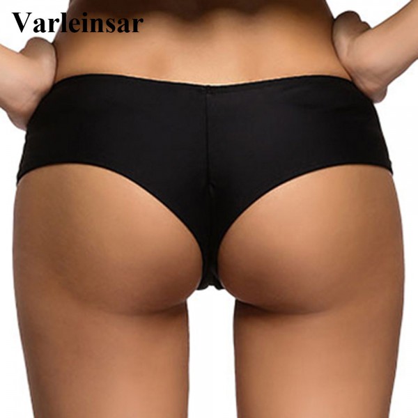 2017 V shape sexy female swimwear women swim brief brazilian bikini bottom scrunch butt thong tanga panties underwear beach V130