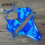 2017 Women Sexy Bikini Set Solid Bandage Swimwear Solid White Bikinis  push up retro Swimsuit Biquini bikini Bekoshine