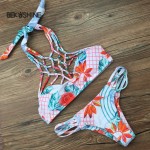 2017 bikini set sexy Beach Print Swimwear Ladies swimsuit for women swimwear bathing suit brazilian summer style Bekoshine