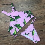 2017 bikini set sexy Beach Print Swimwear Ladies swimsuit for women swimwear bathing suit brazilian summer style Bekoshine