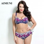 2017 plus size bikini set Bathing Suit Push up bikinis women Large Cup Bikini set Women Swimwear Sexy plus size Swimsuit