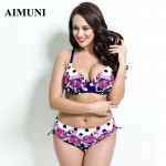 2017 plus size bikini set Bathing Suit Push up bikinis women Large Cup Bikini set Women Swimwear Sexy plus size Swimsuit