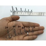 20Pcs Size 2# 4# 6#  8# 10# 12# High Carbon Steel Fishing Hook Fishhooks Durable Pesca Jig Sharpened Treble Hooks Carp Fishing