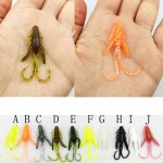 20pc/lot 10 Colors fishing lure soft 37mm 0.8g  grub artificial Trout crankbait Panfish Crappie Bream soft bait  170