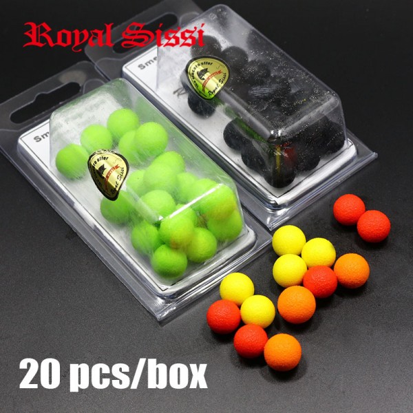 20pcs/box smell Pop ups Carp Fishing bait Boilies/ 5Flavors 12mm Floating ball beads feeder Artificial Carp baits lure/ hair rig