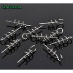 20pcs/lot Assist Soft Baits Hook Soft Lures Pin Spring Fixed Lock Fishing Screw Dagger Fishing Tools