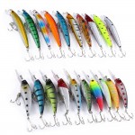 20pcs/lot Fishing Lure Mixed 20 Color Minnow Lure Fishing Tackle Crank Lures Mix Fishing Bait Hard Bait Durable ABS 2016 New