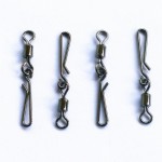 20pcs/lot Rolling swivel with hanging snap fishing tackle fishhooks fishing connector fishing swivels with snap