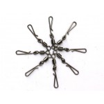 20pcs/lot Rolling swivel with hanging snap fishing tackle fishhooks fishing connector fishing swivels with snap