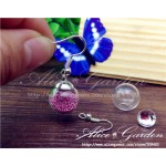 20sets/lot  10pairs 14*4mm ball glass globe earrings set no filler semi-finished product DIY earring hook glass bottle charms