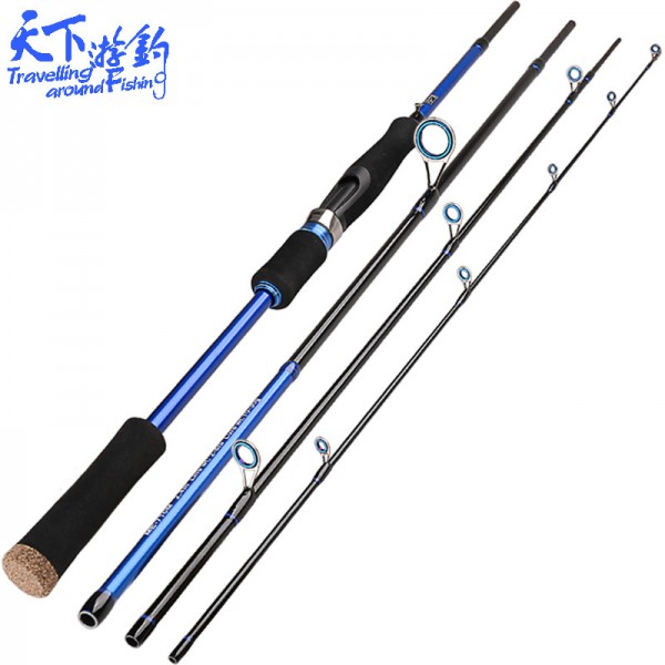 2.1m 2.4m 2.7m Carbon Fiber Fish Telescopic Spinning Fishing Rod Medium 4section Boat Sea Peche Carp Fishing Pole Vara De Pescar