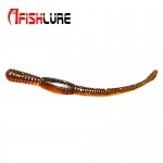 24pcs/lot 80mm 1.1g Afishlure Simulation Earthworm fishing earthworms artificial Bait Worms Lifelike fishing Lure brown