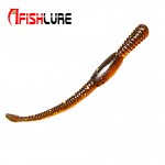 24pcs/lot 80mm 1.1g Afishlure Simulation Earthworm fishing earthworms artificial Bait Worms Lifelike fishing Lure brown