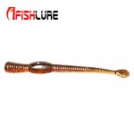 24pcs/lot 80mm 1.1g Afishlure Simulation Earthworm fishing earthworms artificial Bait Worms Lifelike fishing Lure brown