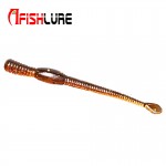 24pcs/lot 80mm 1.1g Afishlure Simulation Earthworm fishing earthworms artificial Bait Worms Lifelike fishing Lure brown