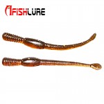 24pcs/lot 80mm 1.1g Afishlure Simulation Earthworm fishing earthworms artificial Bait Worms Lifelike fishing Lure brown