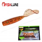 24pcs/lot Afishlure 45mm 1.2g curly tail grub artificial Panfish Crappie Bream Trout crankbait soft bait fishing lure