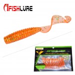 24pcs/lot Afishlure 45mm 1.2g curly tail grub artificial Panfish Crappie Bream Trout crankbait soft bait fishing lure